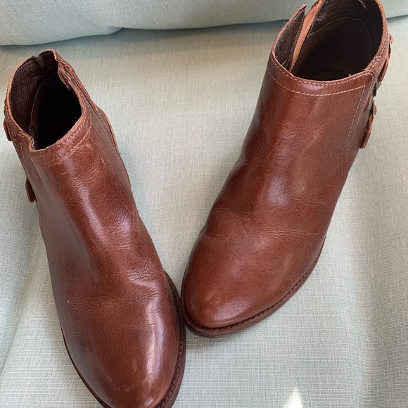 Matisse ankle boots buckle detail stacked wood heel pre-owned great condition - Picture 1 of 5